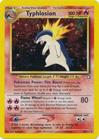 Typhlosion (18/111) [Neo Genesis Unlimited] | Card Merchant Takapuna