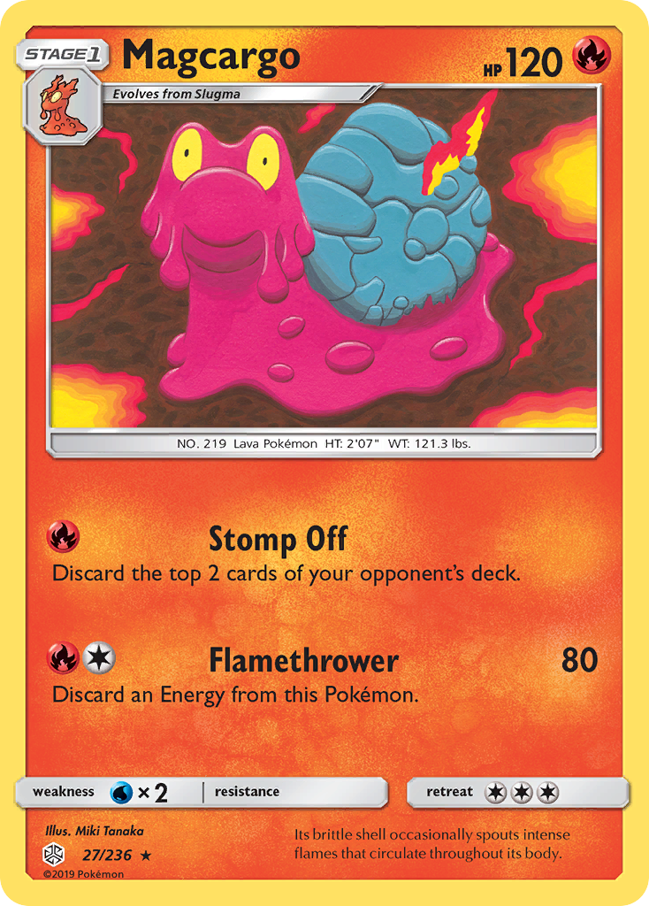 Magcargo (27/236) [Sun & Moon: Cosmic Eclipse] | Card Merchant Takapuna