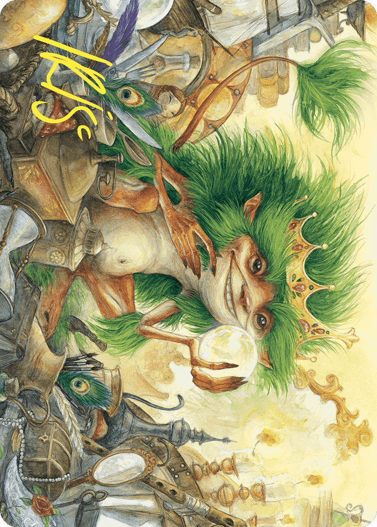 Knickknack Ouphe Art Card (Gold-Stamped Signature) [Wilds of Eldraine Art Series] | Card Merchant Takapuna