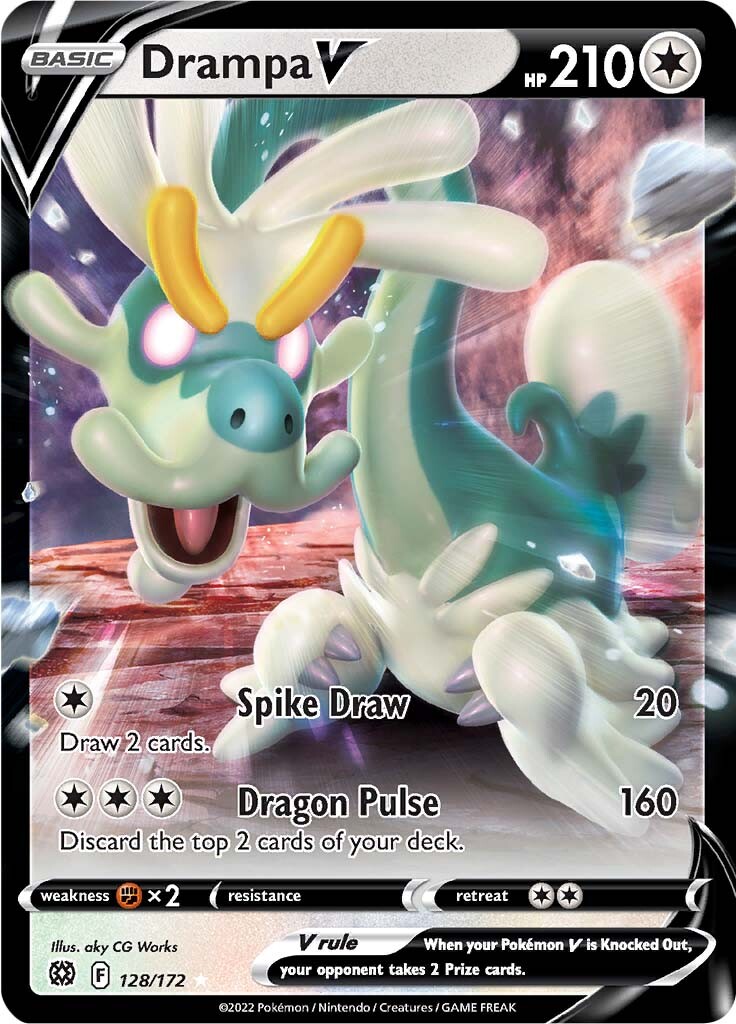 Drampa V (128/172) [Sword & Shield: Brilliant Stars] | Card Merchant Takapuna