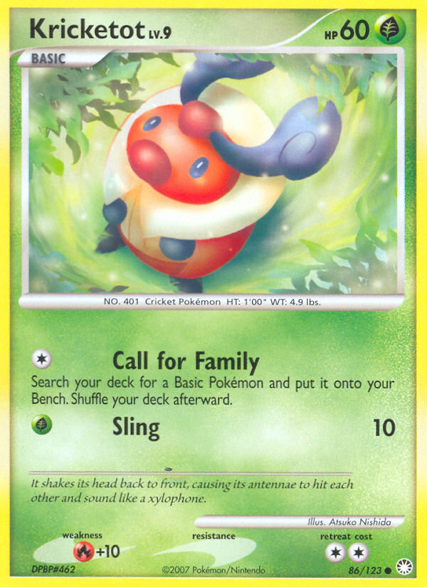 Kricketot (86/123) [Diamond & Pearl: Mysterious Treasures] | Card Merchant Takapuna