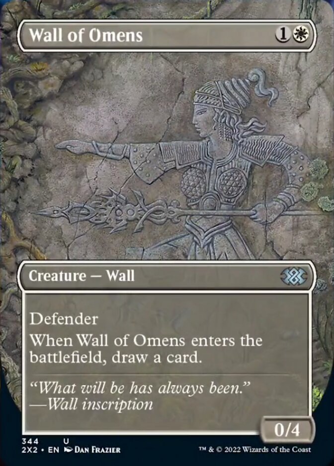 Wall of Omens (Borderless Alternate Art) [Double Masters 2022] | Card Merchant Takapuna