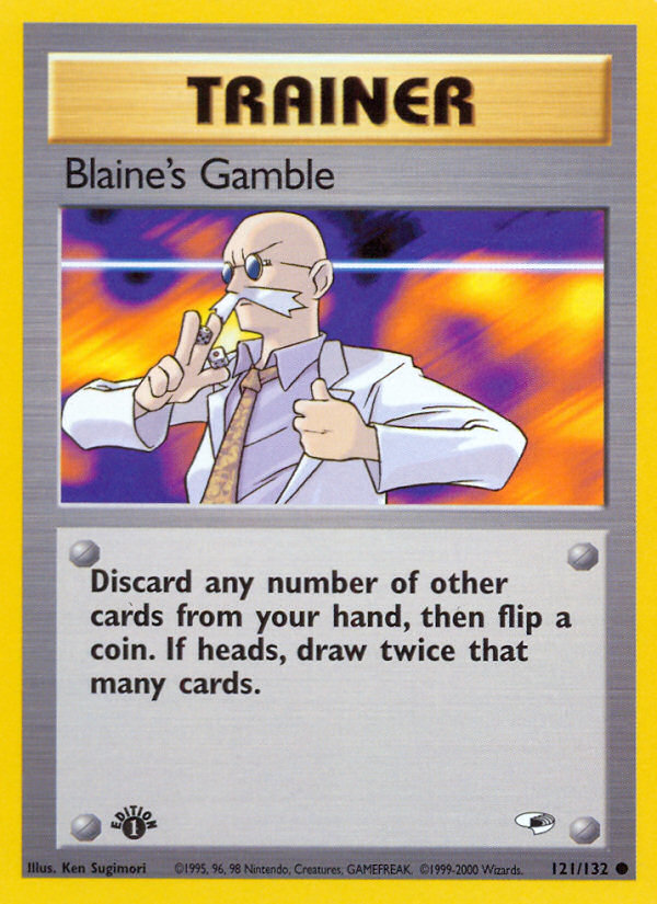 Blaine's Gamble (121/132) [Gym Heroes 1st Edition] | Card Merchant Takapuna