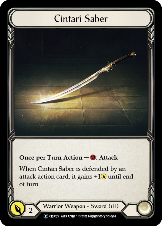 Cintari Saber [U-CRU079] (Crucible of War Unlimited)  Unlimited Normal | Card Merchant Takapuna