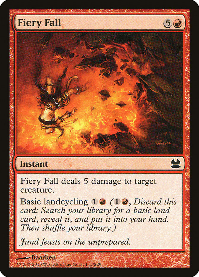 Fiery Fall [Modern Masters] | Card Merchant Takapuna