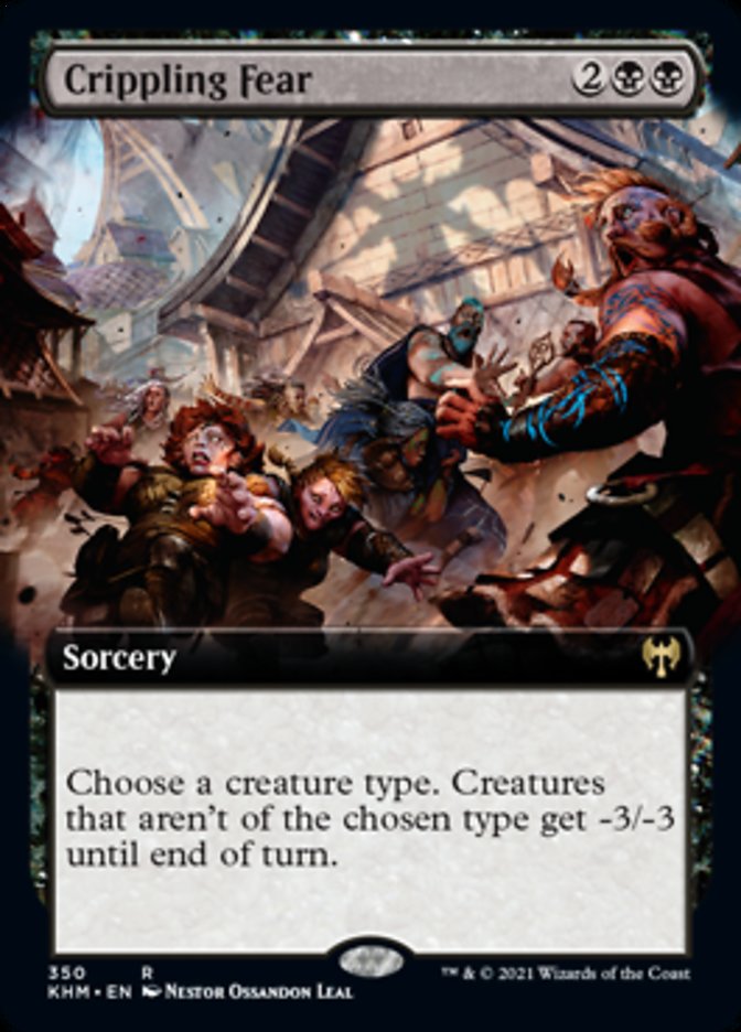Crippling Fear (Extended Art) [Kaldheim] | Card Merchant Takapuna
