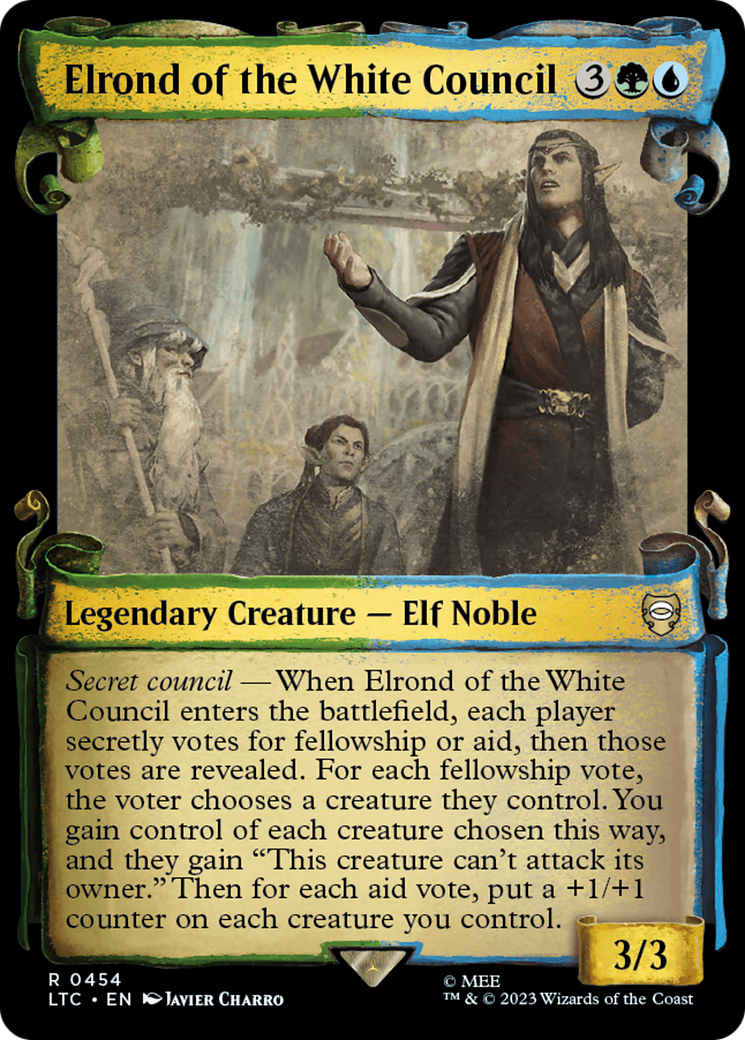 Elrond of the White Council [The Lord of the Rings: Tales of Middle-Earth Commander Showcase Scrolls] | Card Merchant Takapuna
