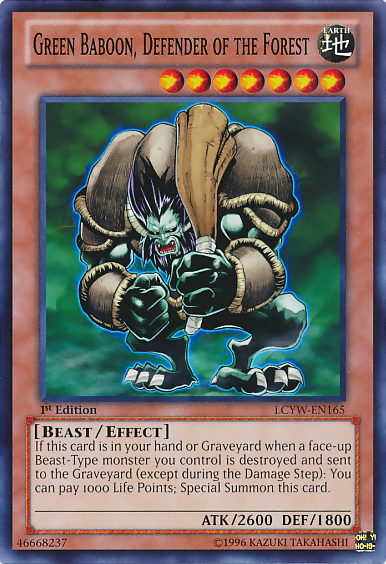 Green Baboon, Defender of the Forest [LCYW-EN165] Common | Card Merchant Takapuna