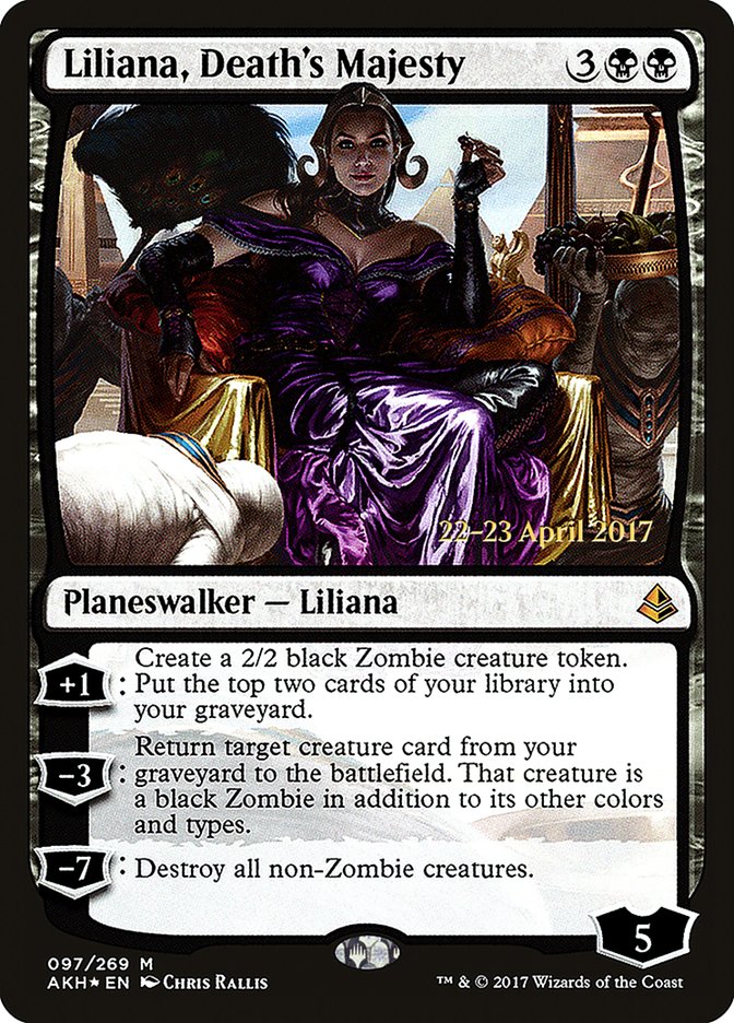 Liliana, Death's Majesty [Amonkhet Prerelease Promos] | Card Merchant Takapuna