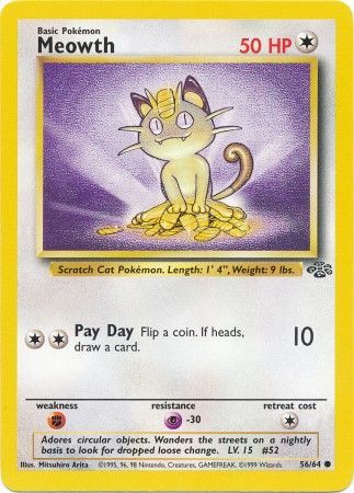 Meowth (56/64) [Jungle Unlimited] | Card Merchant Takapuna