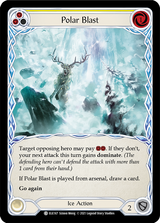 Polar Blast (Yellow) [ELE167] (Tales of Aria)  1st Edition Normal | Card Merchant Takapuna
