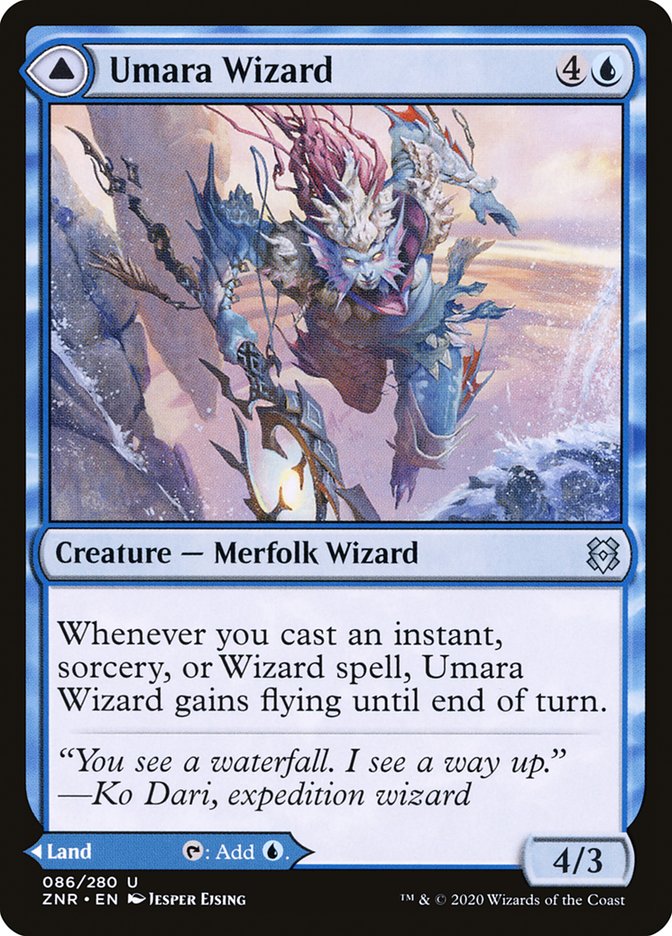 Umara Wizard // Umara Skyfalls [Zendikar Rising] | Card Merchant Takapuna