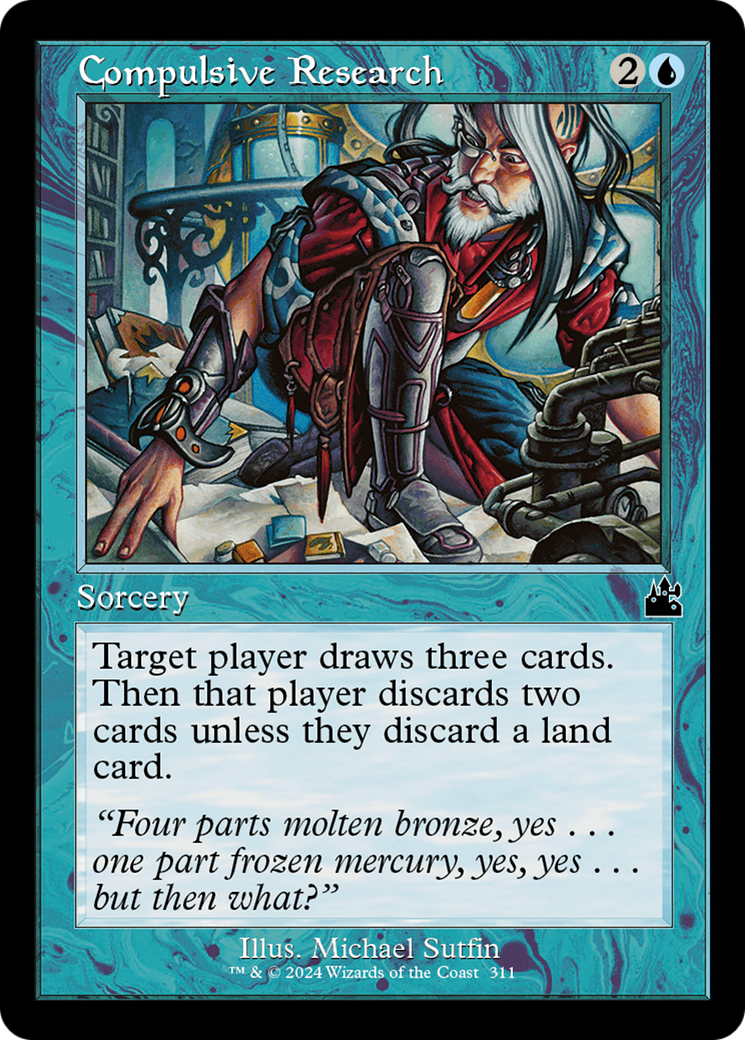 Compulsive Research (Retro Frame) [Ravnica Remastered] | Card Merchant Takapuna