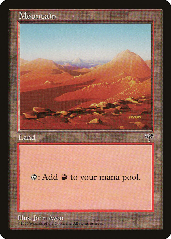 Mountain (Yellow Signature) [Mirage] | Card Merchant Takapuna