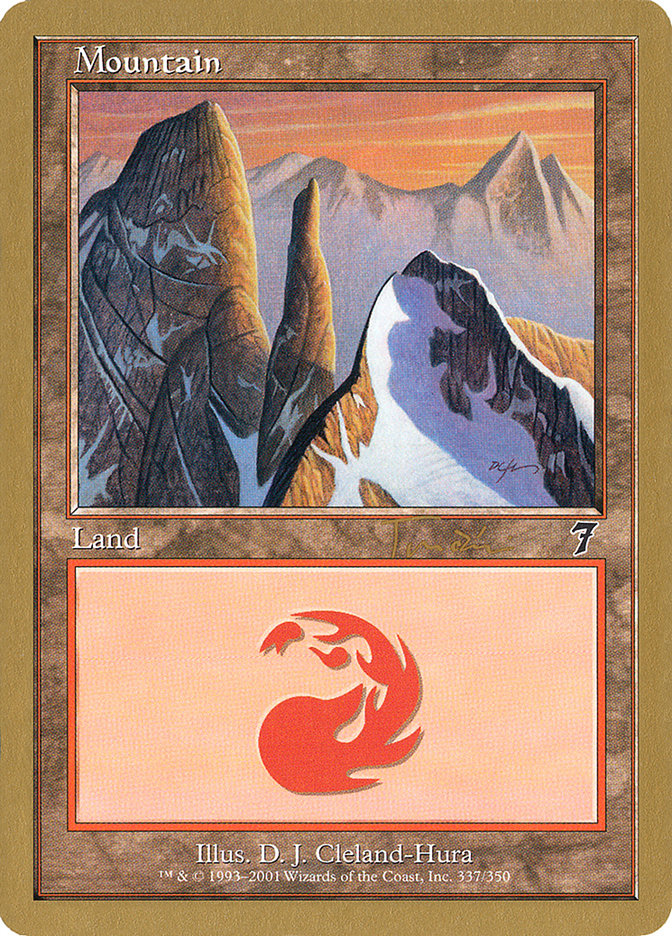 Mountain (jt337) (Jan Tomcani) [World Championship Decks 2001] | Card Merchant Takapuna