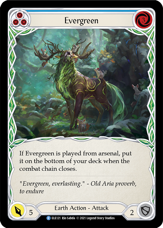 Evergreen (Blue) [ELE121] (Tales of Aria)  1st Edition Rainbow Foil | Card Merchant Takapuna