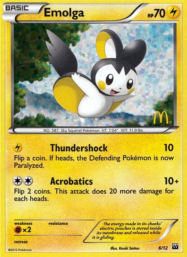 Emolga (6/12) [McDonald's Promos: 2012 Collection] | Card Merchant Takapuna