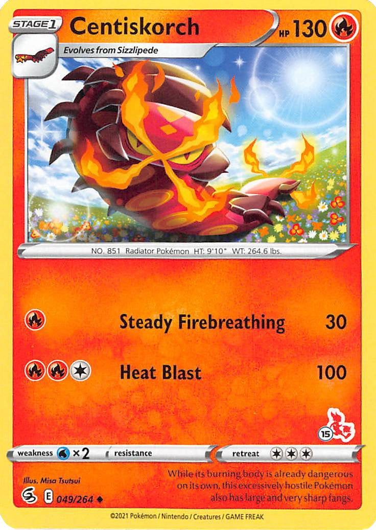 Centiskorch (49/264) (Cinderace Stamp #15) [Battle Academy 2022] | Card Merchant Takapuna