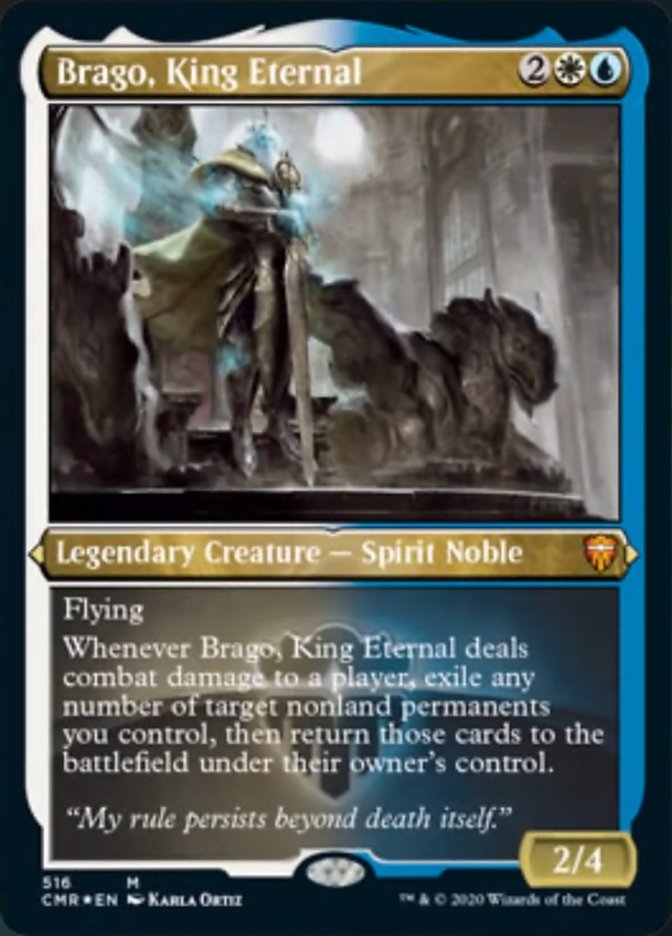Brago, King Eternal (Etched) [Commander Legends] | Card Merchant Takapuna