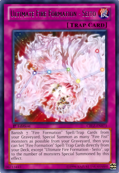 Ultimate Fire Formation - Seito [CBLZ-EN073] Rare | Card Merchant Takapuna