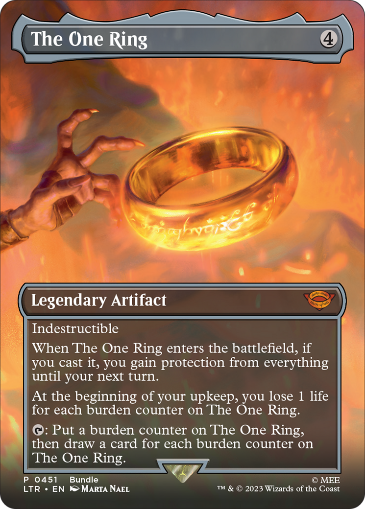 The One Ring (Borderless Alternate Art) [The Lord of the Rings: Tales of Middle-Earth] | Card Merchant Takapuna