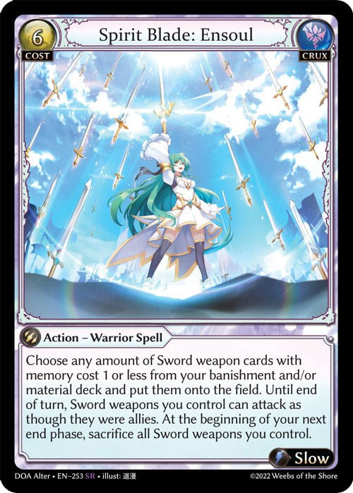 Spirit Blade: Ensoul (253) [Dawn of Ashes: Alter Edition] | Card Merchant Takapuna