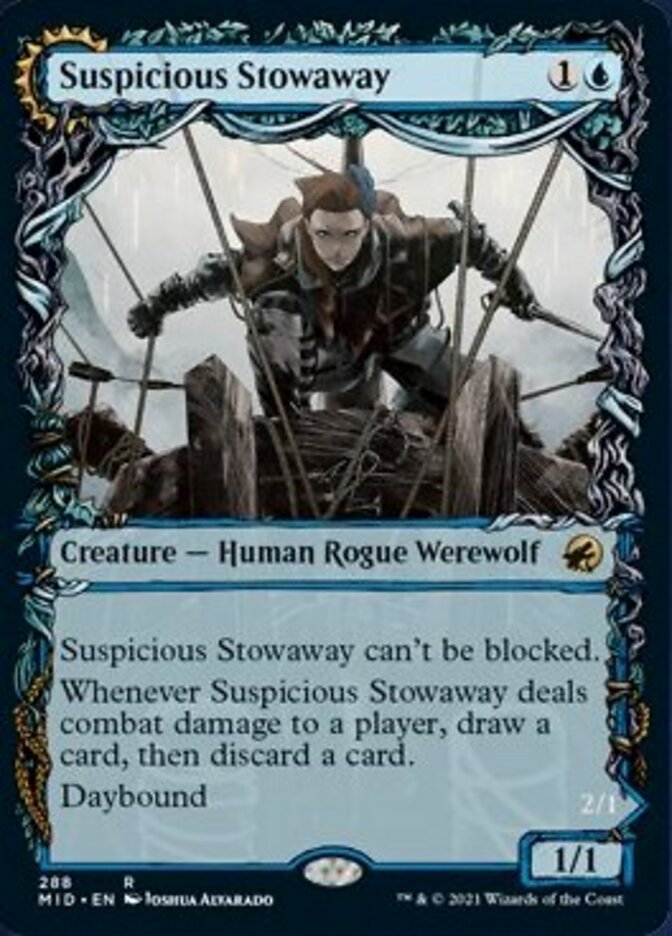 Suspicious Stowaway // Seafaring Werewolf (Showcase Equinox) [Innistrad: Midnight Hunt] | Card Merchant Takapuna