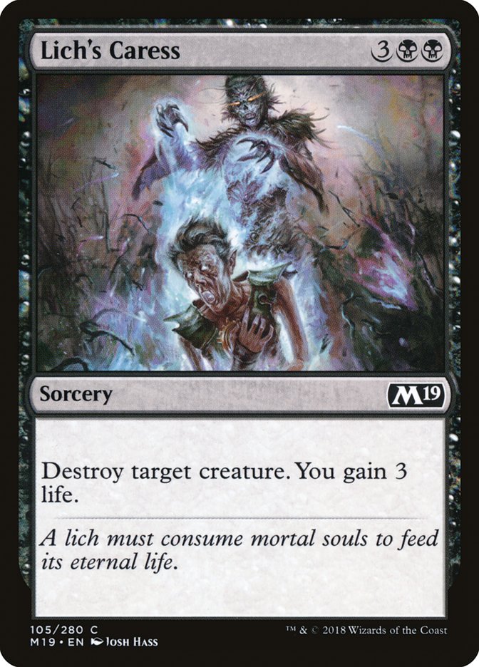 Lich's Caress [Core Set 2019] | Card Merchant Takapuna