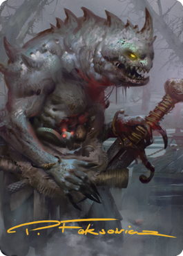 Gray Slaad Art Card (Gold-Stamped Signature) [Commander Legends: Battle for Baldur's Gate Art Series] | Card Merchant Takapuna