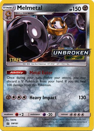 Melmetal (SM181) (Staff Prerelease Promo) [Sun & Moon: Black Star Promos] | Card Merchant Takapuna