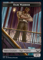 Ogre Warrior // Rhino Warrior Double-Sided Token [Streets of New Capenna Tokens] | Card Merchant Takapuna
