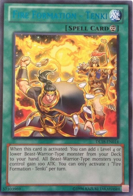 Fire Formation - Tenki (Blue) [DL18-EN014] Rare | Card Merchant Takapuna