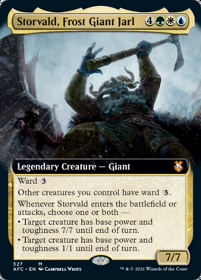 Storvald, Frost Giant Jarl (Extended Art) [Dungeons & Dragons: Adventures in the Forgotten Realms Commander] | Card Merchant Takapuna