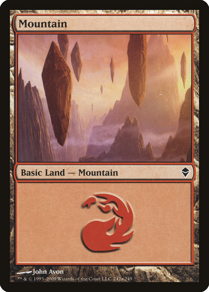 Mountain (242a) [Zendikar] | Card Merchant Takapuna