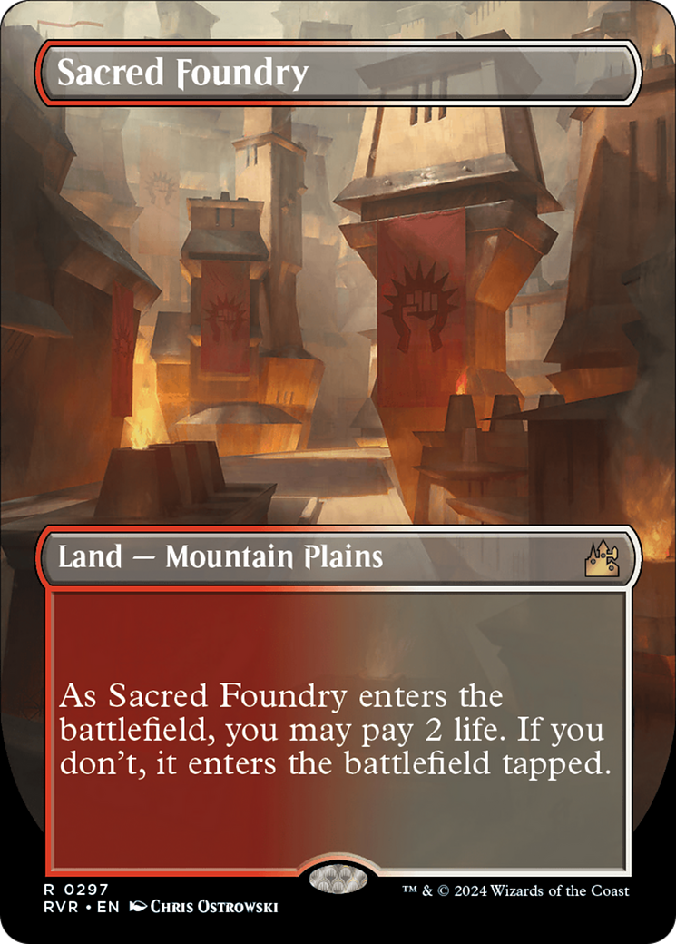 Sacred Foundry (Borderless) [Ravnica Remastered] | Card Merchant Takapuna