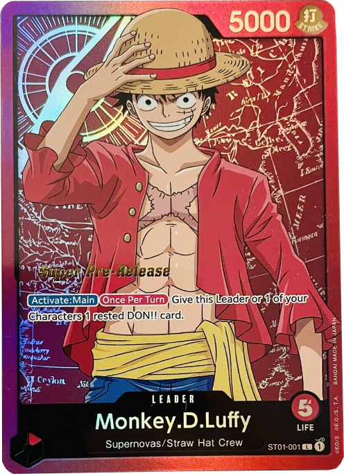 Monkey.D.Luffy (001) [Super Pre-Release Starter Deck: Straw Hat Crew] | Card Merchant Takapuna