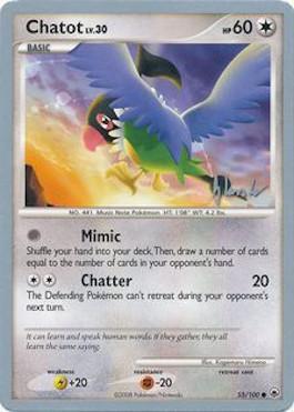 Chatot LV.30 (55/100) (Empotech - Dylan Lefavour) [World Championships 2008] | Card Merchant Takapuna