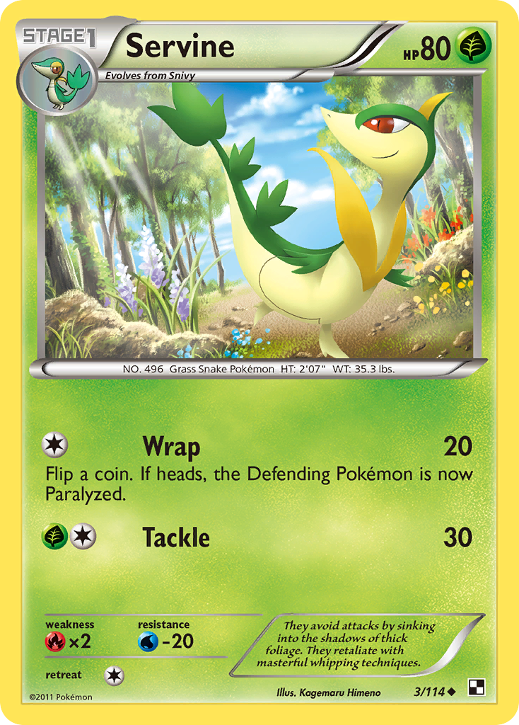 Servine (3/114) [Black & White: Base Set] | Card Merchant Takapuna