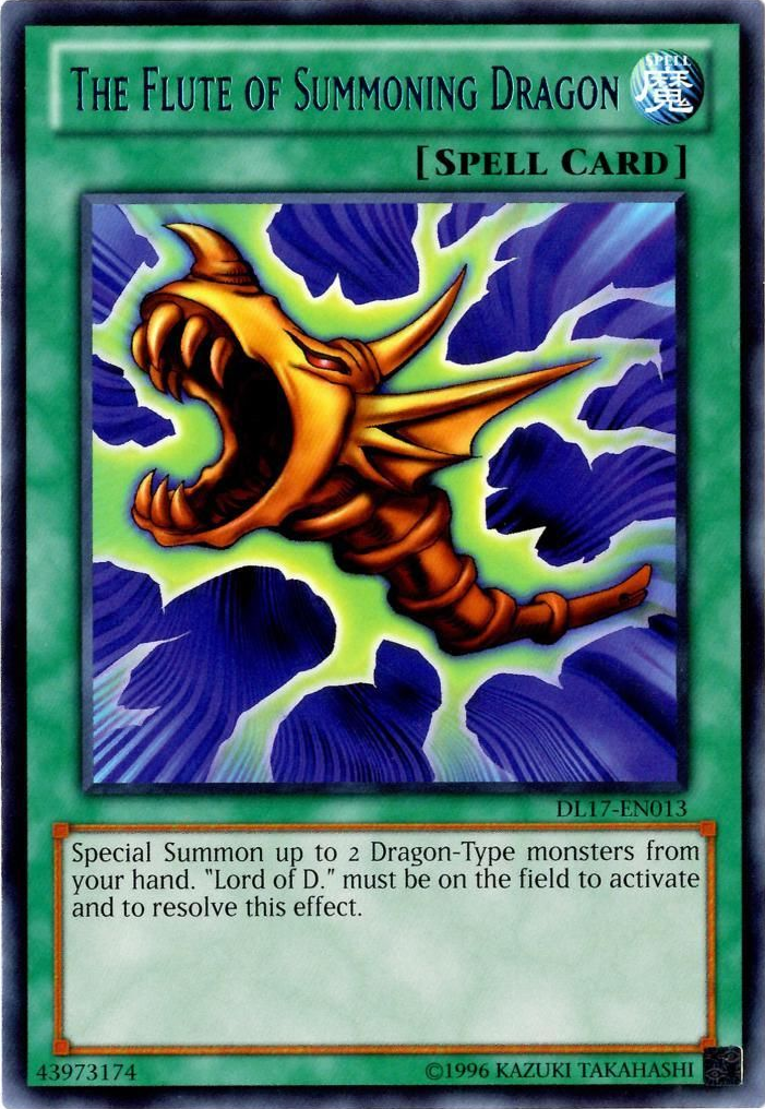 The Flute of Summoning Dragon (Blue) [DL17-EN013] Rare | Card Merchant Takapuna