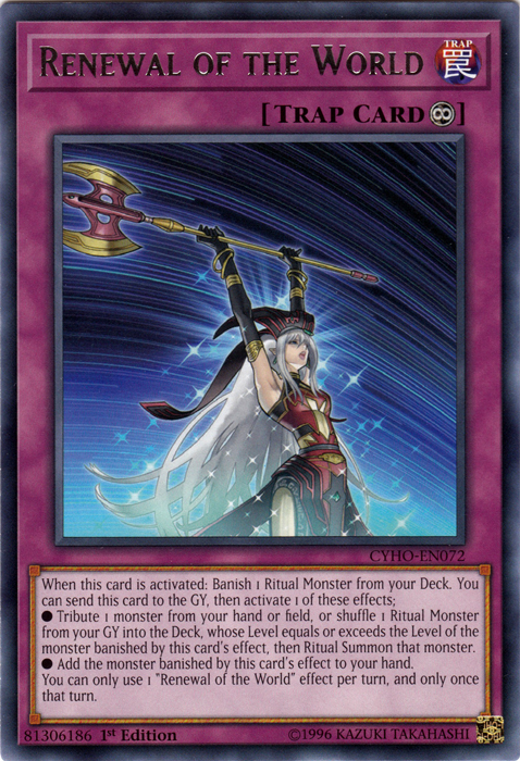 Renewal of the World [CYHO-EN072] Rare | Card Merchant Takapuna