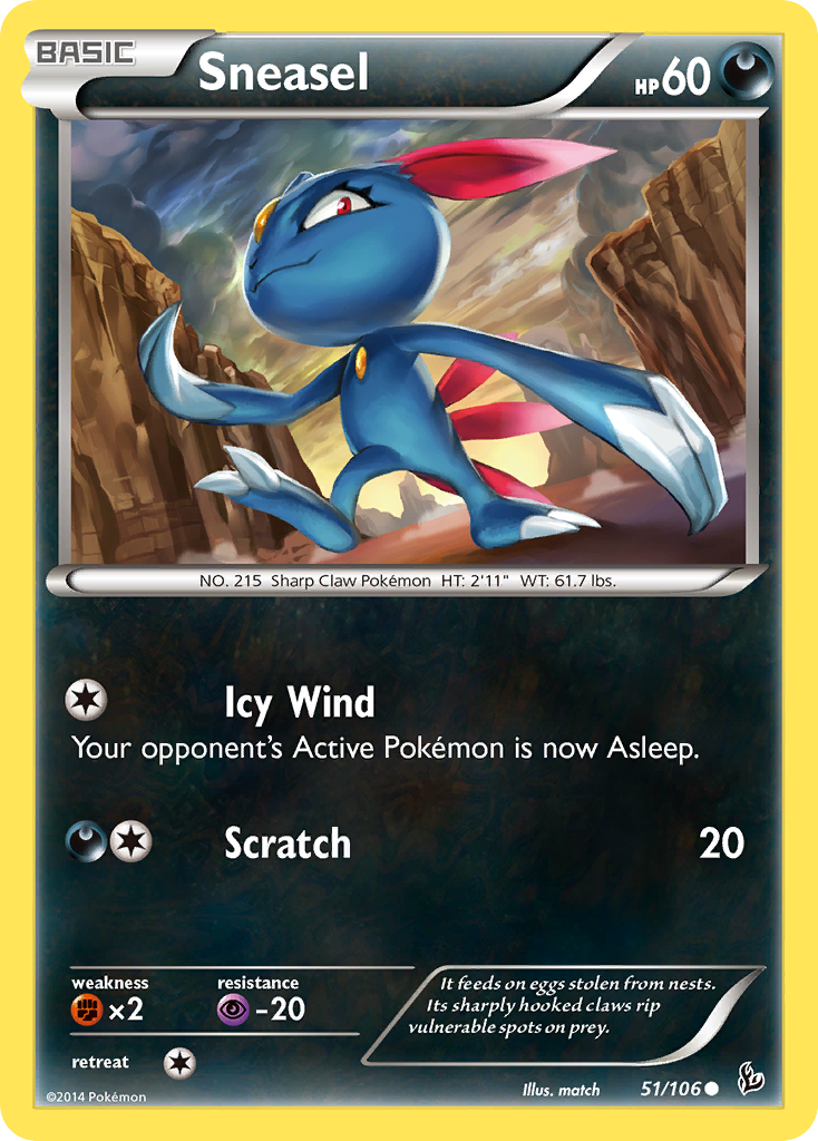 Sneasel (51/106) [XY: Flashfire] | Card Merchant Takapuna
