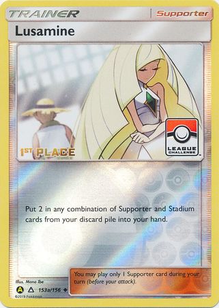 Lusamine (153a/156) (League Challenge Alt Art 1st Place) [Sun & Moon: Ultra Prism] | Card Merchant Takapuna