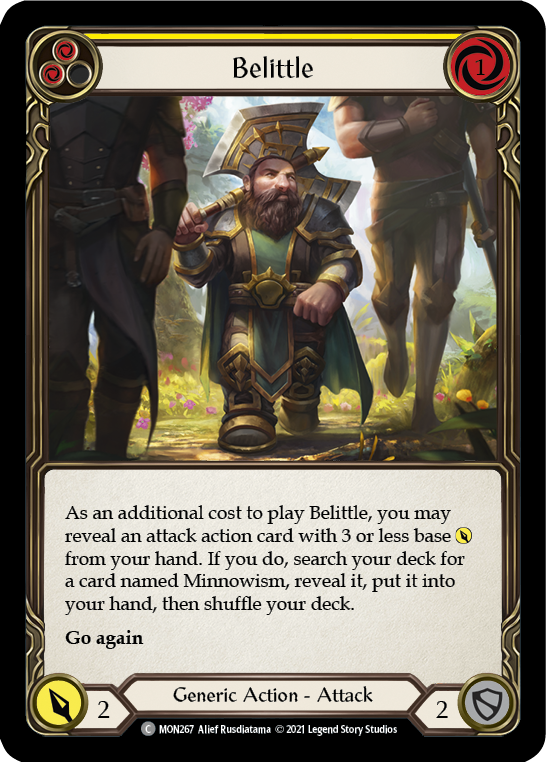 Belittle (Yellow) [MON267-RF] (Monarch)  1st Edition Rainbow Foil | Card Merchant Takapuna