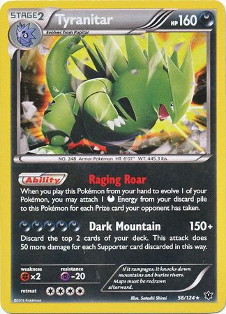 Tyranitar (56/124) (Cosmos Holo) [XY: Fates Collide] | Card Merchant Takapuna