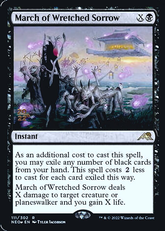 March of Wretched Sorrow [Kamigawa: Neon Dynasty Prerelease Promos] | Card Merchant Takapuna