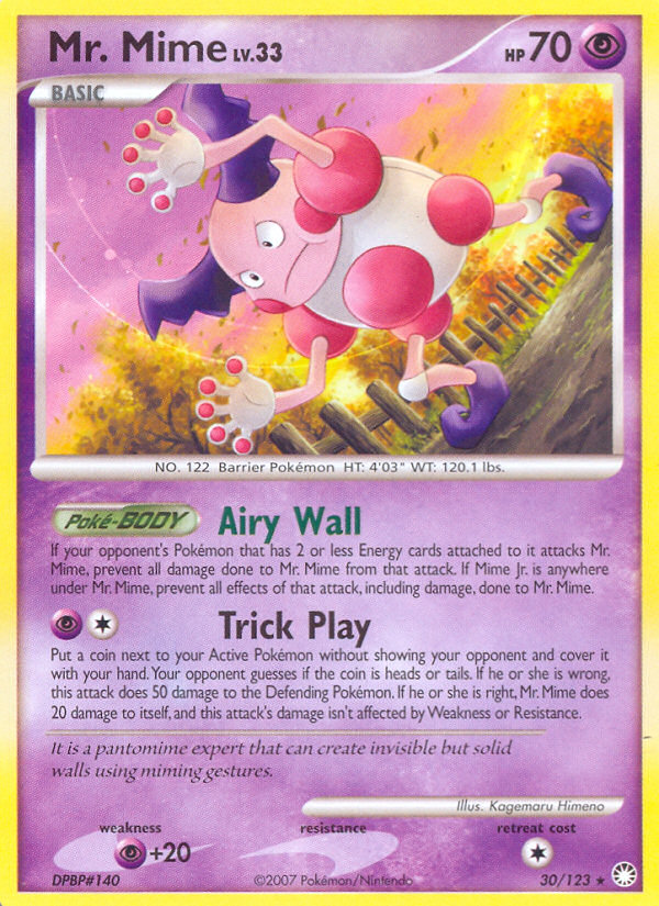 Mr. Mime (30/123) [Diamond & Pearl: Mysterious Treasures] | Card Merchant Takapuna