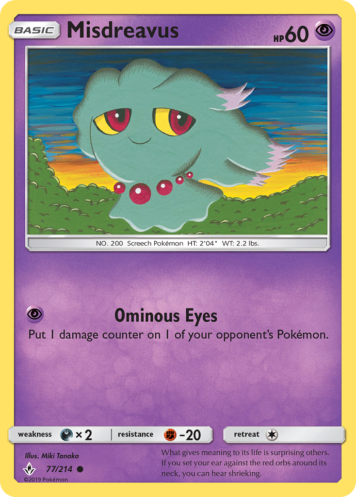 Misdreavus (77/214) [Sun & Moon: Unbroken Bonds] | Card Merchant Takapuna