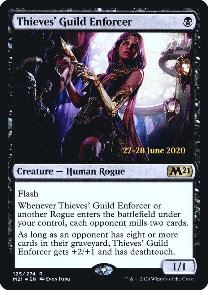 Thieves' Guild Enforcer [Core Set 2021 Prerelease Promos] | Card Merchant Takapuna