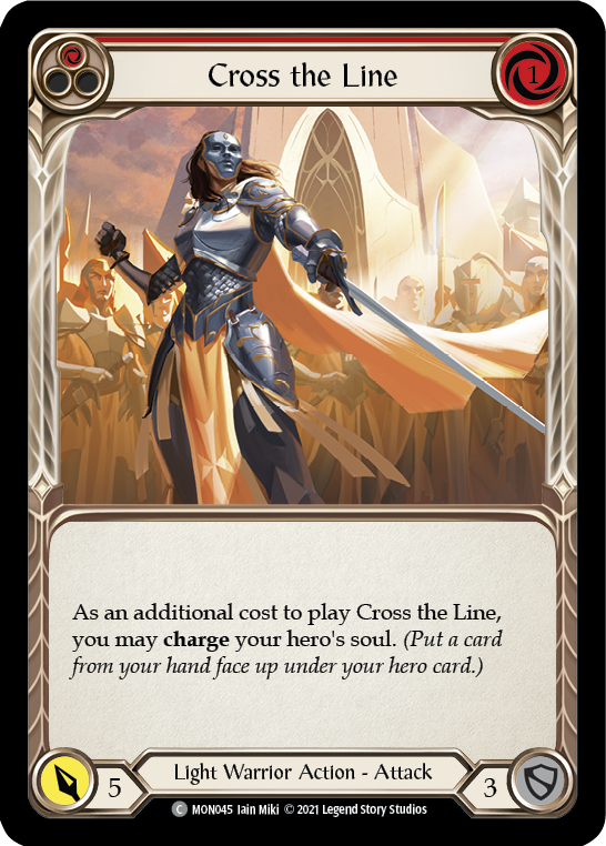 Cross the Line (Red) [MON045] (Monarch)  1st Edition Normal | Card Merchant Takapuna