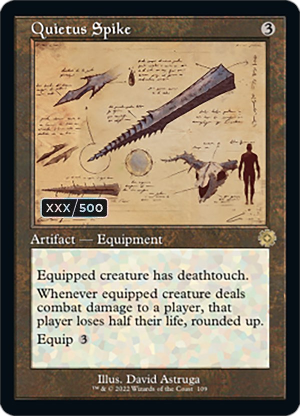 Quietus Spike (Retro Schematic) (Serialized) [The Brothers' War Retro Artifacts] | Card Merchant Takapuna
